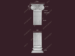 Пилястра 04 - декор из гипса