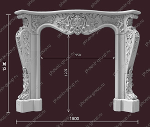 Портал камина 1 - декор из гипса