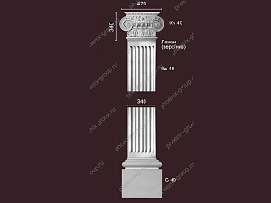 Пилястра 49 - декор из гипса